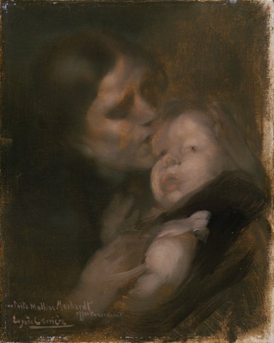 Madre e hijo (óleo sobre lienzo) de Eugène Carrière