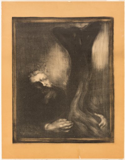 Rodin esculpiendo de Eugène Carrière