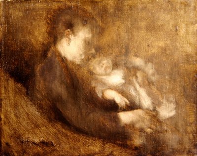 Mujer y niño de Eugène Carrière