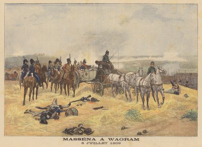 Mariscal Massena en la Batalla de Wagram, 6 de julio de 1809 de Eugene Chaperon