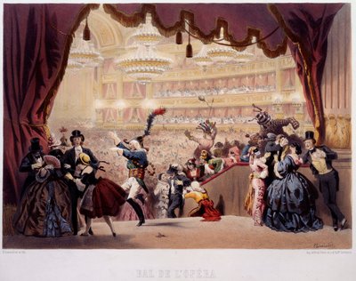 El Baile de Máscaras de la Ópera de la Rue Le Peletier en París de Eugene Charles Francois Guerard