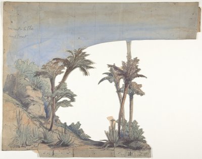 Diseño para un Escenario en la Ópera, París, 1828-90 de Eugene Ciceri