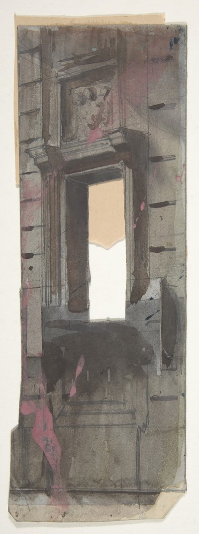 Diseño para un escenario en la Ópera, París de Eugene Ciceri