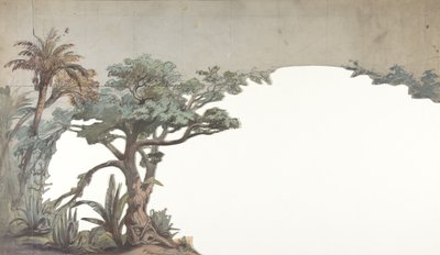 Diseño para un escenario en la Ópera, París de Eugene Ciceri