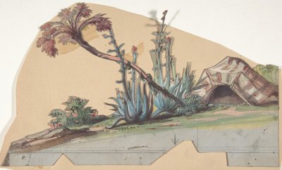 Diseño para un Escenario en la Ópera, París, 1830-90 de Eugene Ciceri