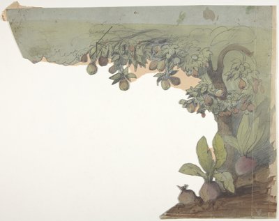Diseño para un escenario en la Ópera, París de Eugene Ciceri