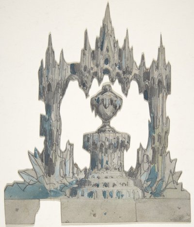 Diseño para un escenario en la Ópera, París, 1830-90 de Eugene Ciceri
