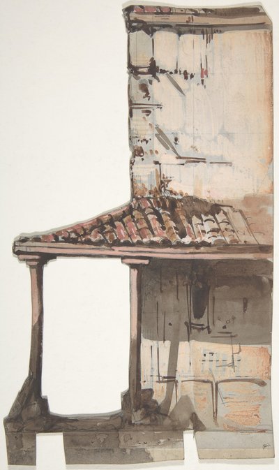 Diseño para un escenario en la Ópera, París, 1830-90 de Eugene Ciceri