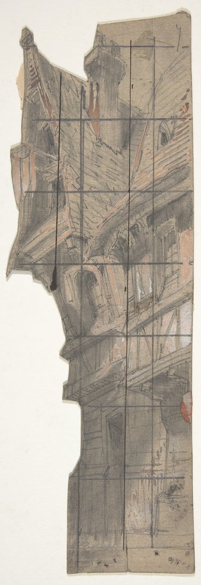 Diseño para un escenario en la Ópera, París de Eugene Ciceri