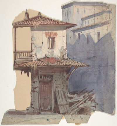 Diseño para un Escenario en la Ópera, París de Eugene Ciceri