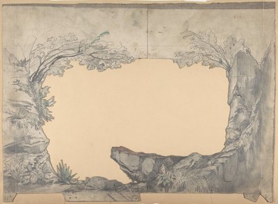 Diseño para un escenario en la Ópera, París de Eugene Ciceri