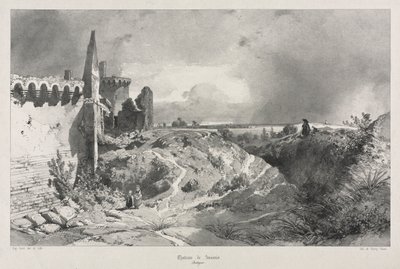 Viajes pintorescos y románticos en la antigua Francia. Bretaña: Castillo de Susinio de Eugene Ciceri