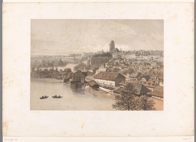 Vista de Berna Berna (título sobre el objeto) Rostros en Suiza y Saboya (título de la serie) La Suisse et la Savoie (título de la serie sobre el objeto) de Eugene Ciceri