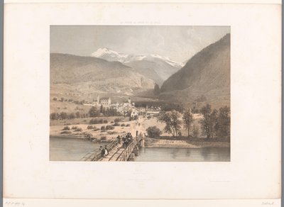 Vista del Puente sobre el Ródano carta Lugares de interés en Suiza, Saboya y Tirol La Suiza, la Saboya y el Tirol de Eugene Ciceri
