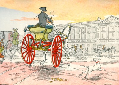 Carruaje de un caballo durante el reinado de Luis XV de Eugene Courboin