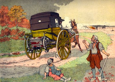Cariole de viaje en el período de Luis XV de Eugene Courboin