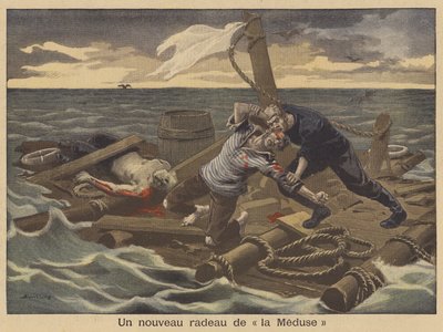 Una nueva Balsa de la Medusa (litografía en color) de Eugene Damblans