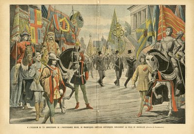 Con motivo del 70º aniversario de la independencia belga, magníficos cortejos históricos recorren la ciudad de Bruselas de Eugene Damblans