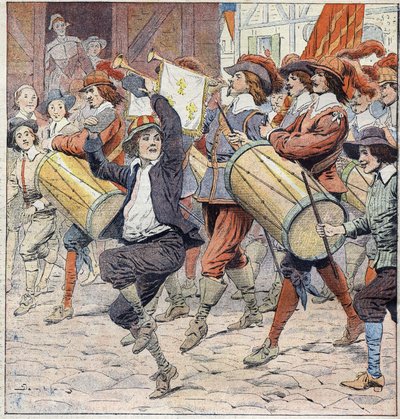 Ilustración para "Vint ans apres" (Veinte años después) de Eugene Damblans