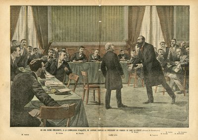En una escena conmovedora, en la comisión de investigación, M. Lagrave suplicó al Presidente del Consejo que dijera la verdad de Eugene Damblans