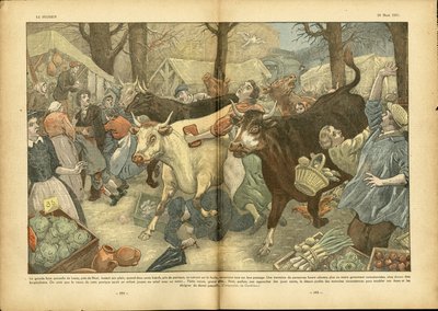 La gran feria anual de Lezay cerca de Niort de Eugene Damblans
