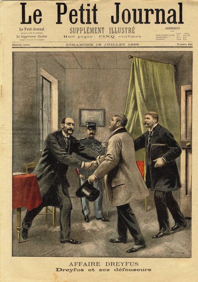Le Petit Journal sobre el caso Dreyfus de Eugene Damblans