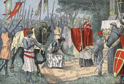 Felipe Augusto antes de la Batalla de Bouvines el 27 de julio de Eugene Damblans