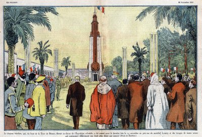 La bandera tricolor, que ondeaba desde la cima de la Torre de Bronce sobre la Exposición Colonial, fue bajada por última vez el 15 de noviembre de Eugene Damblans