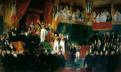 Luis Felipe I jurando como rey ante la Cámara de Diputados, 9 de agosto de 1830 de Eugene Deveria