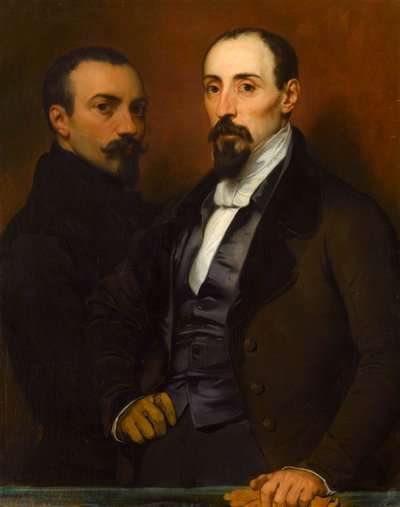 Autorretrato con su hijo Achille, 1836 de Eugene Deveria