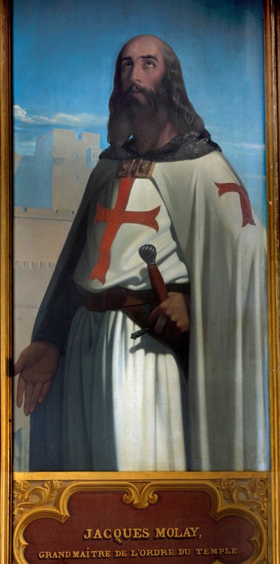 Retrato de Jacques de Molay de Eugene Emmanuel Amaury Duval