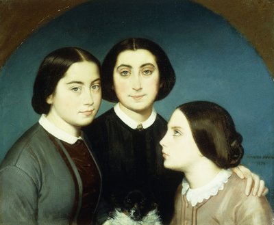 Retrato de las tres hijas de Charles Naudier de Eugene Emmanuel Amaury Duval
