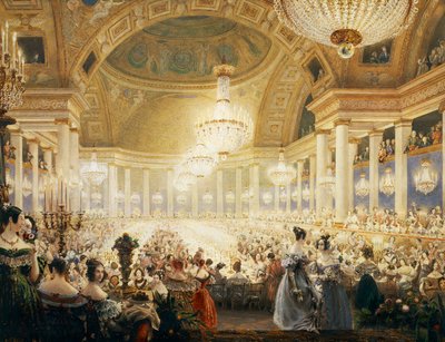 Fiesta de damas en las Tullerías en 1835 de Eugene Emmanuel Viollet le Duc