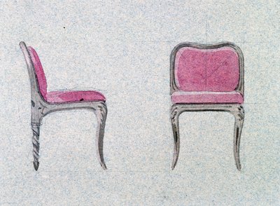 Silla de respaldo bajo para la Sala Dorada, Chateau d