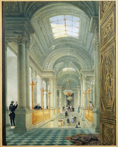 París. La gran escalera en el Palacio de las Tullerías de Eugene Emmanuel Viollet le Duc