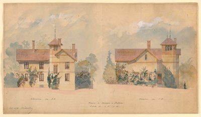 Proyecto arquitectónico para la casa de P.J. Hetzel de Eugene Emmanuel Viollet le Duc