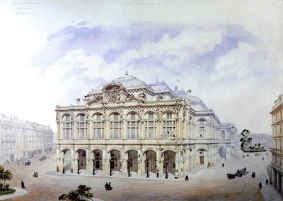 Ópera Garnier en París en 1850 por Eugene Viollet-le-Duc (Viollet le Duc) (1814-1879) de Eugene Emmanuel Viollet le Duc