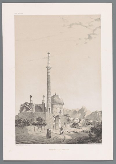 Mezquita Baba Sukhte con el minarete Bagh-e-Ghoushkhane en Isfahan
Mosquée Baba-Souctah Ispahan (título en el objeto)
Paisajes persas (título de la serie)
Perse moderne (título de la serie) de Eugene Flandin