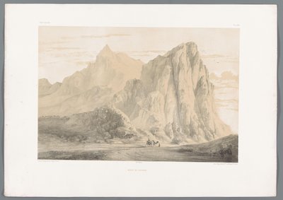 Berg Behistun en Irán
Mont Bi-Sutoun (título del objeto)
Perzische landschappen (título de la serie)
Perse moderne (título de la serie) de Eugene Flandin