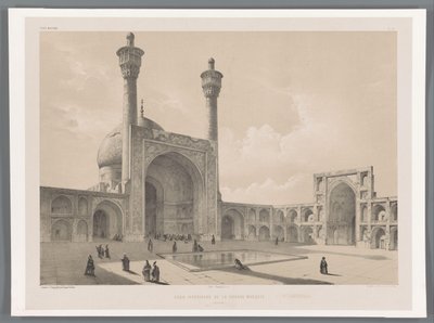 Patio interior de la mezquita del viernes de Isfahan
Cour intérieure de la grande mosquée (Ispahan) (título en el objeto)
Paisajes persas (título de la serie)
Perse moderne (título de la serie) de Eugene Flandin