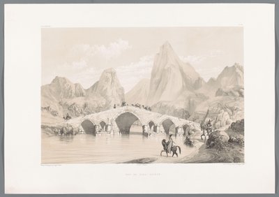 Puente Pol-e Dokhtar
Pont du Kizil-Hauzen (título en el objeto)
Paisajes persas (título de la serie)
Perse moderne (título de la serie) de Eugene Flandin