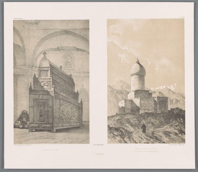 La historia de Esther y Mordechai
Cenotafio de Esther (título en el objeto)
Monumento a Ester y Mordejai (título en el objeto)
A Hamadan (título en el objeto)
Perzische landschappen (título de la serie)
Persia moderna (título de la serie) de Eugene Flandin