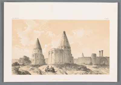 Tumbas en Qom
Tombeaux a Khoum (título del objeto)
Perzische landschappen (título de la serie)
Perse moderne (título de la serie) de Eugene Flandin