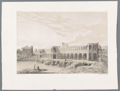 Puente Khaju de Pol-e Khaju en Isfahan
Pont Kadjiou Chiraz (título del objeto)
Perzische landschappen (título de la serie)
Perse moderne (título de la serie) de Eugene Flandin