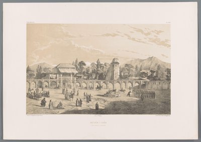 Meidan i Shah, la plaza real de Teherán
Meïdân-i-Châh place royale a Téhéran (título en el objeto)
Paisajes persas (título de la serie)
Perse moderne (título de la serie) de Eugene Flandin