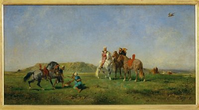 Chasse au faucon en Algerie - Caza con halcones en ... de Eugène Fromentin