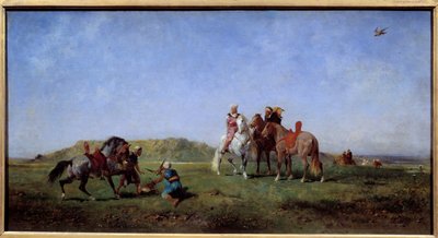 Caza de halcones en Argelia de Eugène Fromentin