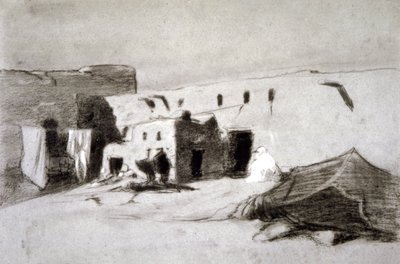 Aldea en el Sahel de Eugène Fromentin