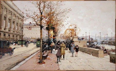 El Sena, París de Eugene Galien Laloue