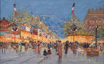 Feria de Panes de Especias. Plaza de la Nación, c. 1930 de Eugene Galien Laloue